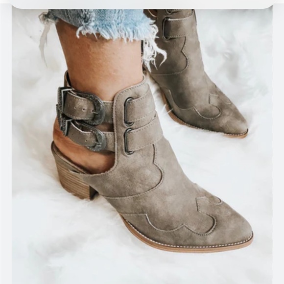 Mi.im leather Western Buckle Sandals Boots Size 7.5 - Picture 2 of 16